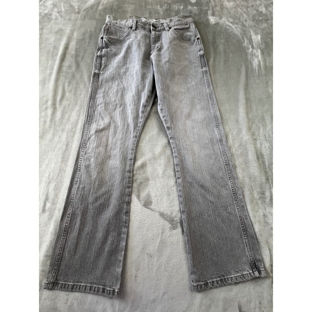 Wrangler Retro Slim Boot Jeans Mens 30x30 Gray Denim Pants WRP88GS